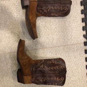 Lucchese leather and suede cowboy boots